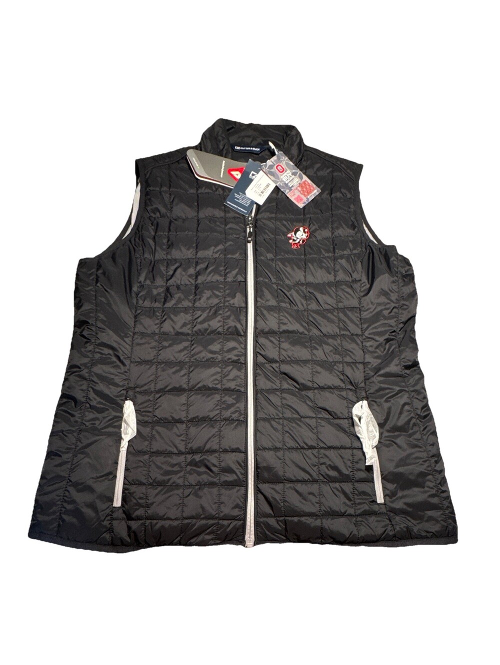 Cutter & Buck Ohio State Rainer Primaloft Eco Vest Unisex XL Black Full Zip NWT